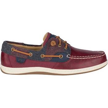 Sperry Songfish Varsity Wool Bordove - Damske Mokasíny